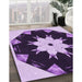 Patterned Dark Purple Rug in Family Room, pat1945pur