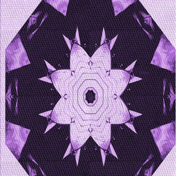 Machine Washable Transitional Dark Purple Rug, wshpat1945pur