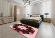 Patterned Pastel Pink Rug in a Bedroom, pat1945rd