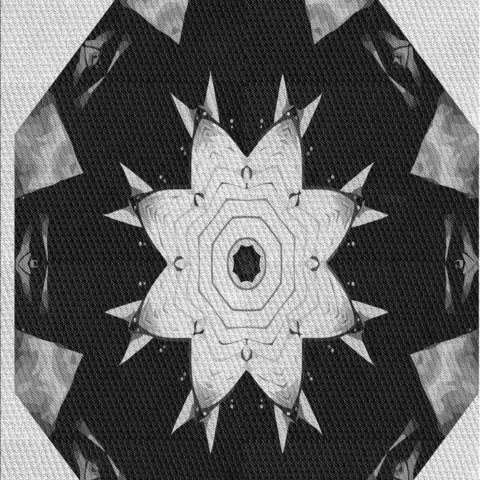 Patterned Mid Gray Novelty Rug, pat1945