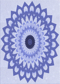 Machine Washable Transitional Blue Rug, wshpat1946blu