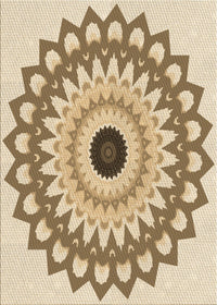 Machine Washable Transitional Khaki Gold Rug, wshpat1946brn