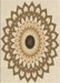 Machine Washable Transitional Khaki Gold Rug, wshpat1946brn