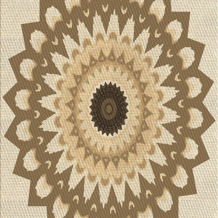 Machine Washable Transitional Khaki Gold Rug, wshpat1946brn