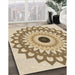 Patterned Khaki Gold Rug in Family Room, pat1946brn