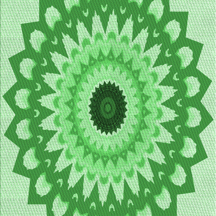 Machine Washable Transitional Jade Green Rug, wshpat1946grn