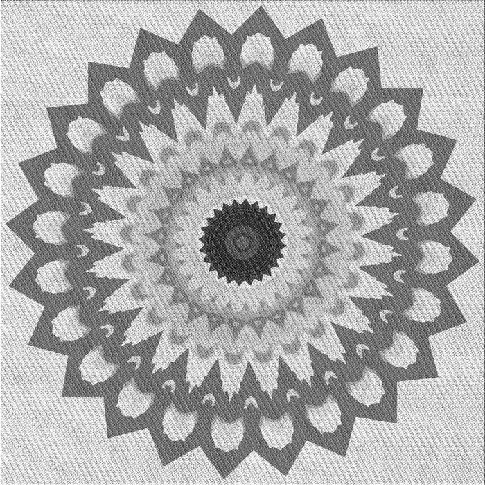 Round Patterned Platinum Gray Rug, pat1946gry