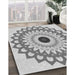 Machine Washable Transitional Platinum Gray Rug in a Family Room, wshpat1946gry