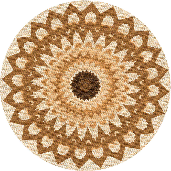 Square Patterned Pastel Orange Rug, pat1946org