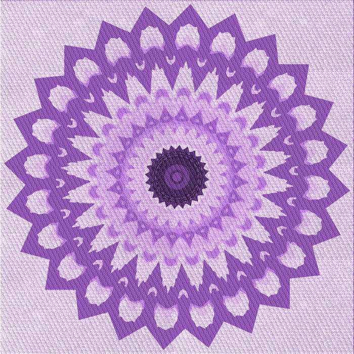 Round Patterned Blossom Pink Rug, pat1946pur