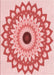 Patterned Deep Rose Pink Rug, pat1946rd