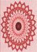 Machine Washable Transitional Deep Rose Pink Rug, wshpat1946rd