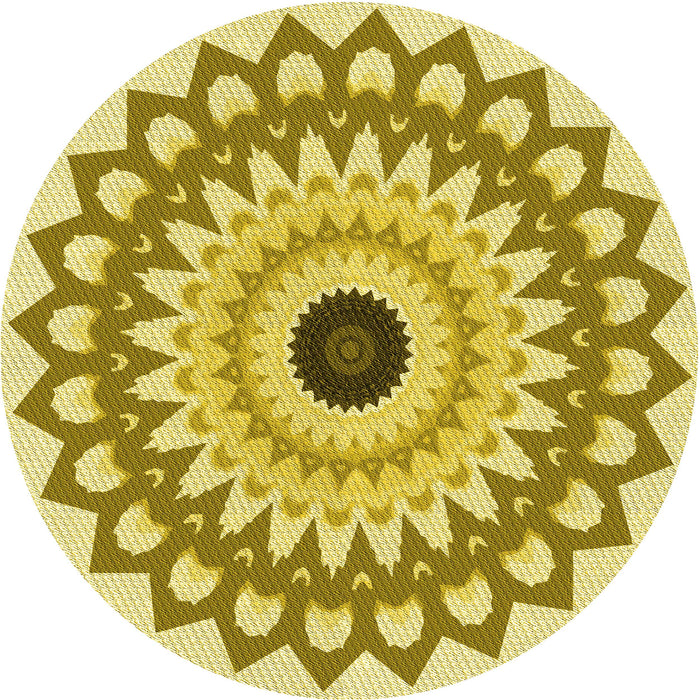 Square Machine Washable Transitional Dark Golden Brown Rug in a Living Room, wshpat1946yw