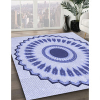 Patterned Blue Rug, pat1947blu