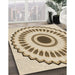 Machine Washable Transitional Golden Blonde Gold Rug in a Family Room, wshpat1947brn