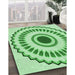 Patterned Green Rug in Family Room, pat1947grn