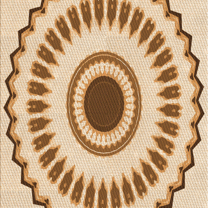 Patterned Deep Peach Orange Rug, pat1947org