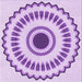 Round Patterned Purple Rug, pat1947pur