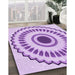 Patterned Purple Rug in Family Room, pat1947pur