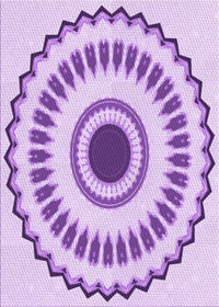 Machine Washable Transitional Purple Rug, wshpat1947pur