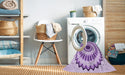 Machine Washable Transitional Purple Rug in a Washing Machine, wshpat1947pur