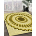 Machine Washable Transitional Dark Golden Brown Rug in a Family Room, wshpat1947yw