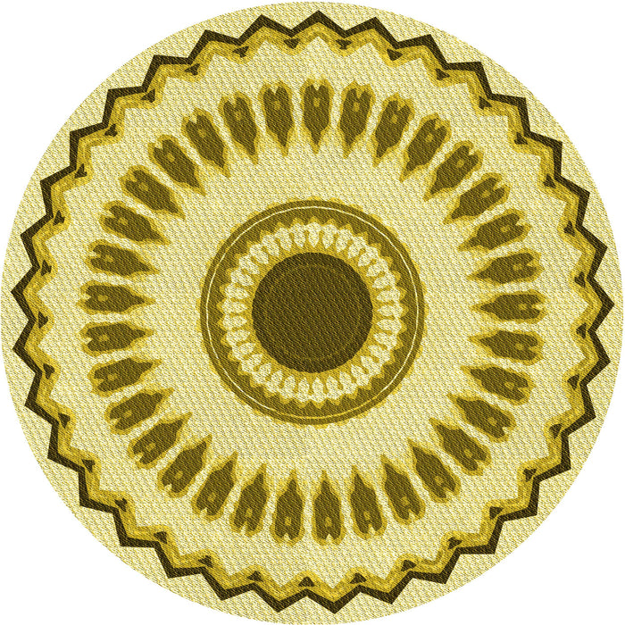 Square Machine Washable Transitional Dark Golden Brown Rug in a Living Room, wshpat1947yw