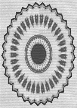 Patterned Platinum Gray Novelty Rug, pat1947