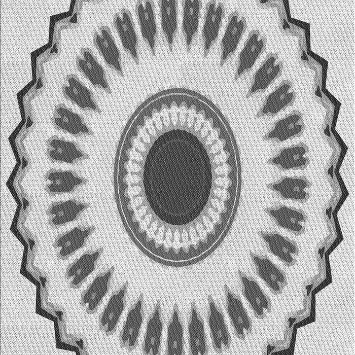 Patterned Platinum Gray Novelty Rug, pat1947