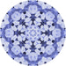 Square Patterned Blue Rug, pat1948blu