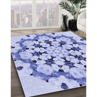 Patterned Blue Rug, pat1948blu