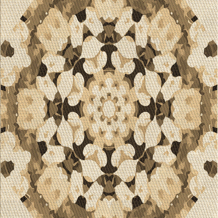 Patterned Khaki Gold Rug, pat1948brn