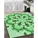 Patterned Jade Green Rug in Family Room, pat1948grn