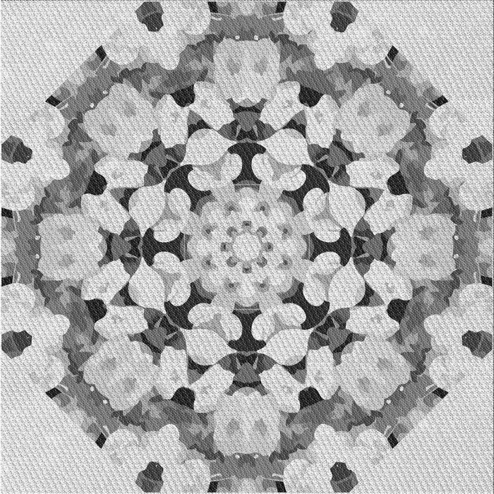 Round Machine Washable Transitional Platinum Gray Rug, wshpat1948gry