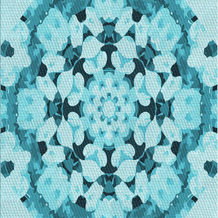 Machine Washable Transitional Blue Rug, wshpat1948lblu