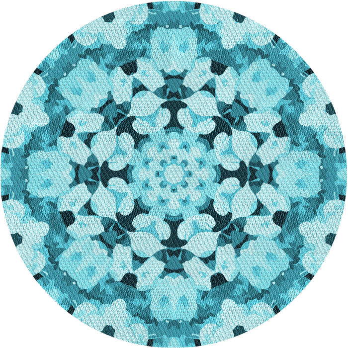 Square Patterned Blue Rug, pat1948lblu