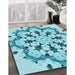 Patterned Blue Rug in Family Room, pat1948lblu