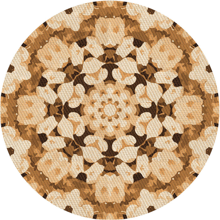 Square Patterned Pastel Orange Rug, pat1948org