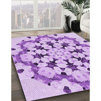 Patterned Blossom Pink Rug, pat1948pur