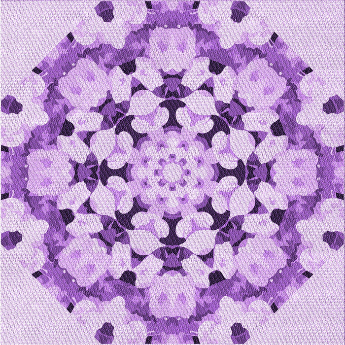 Round Machine Washable Transitional Blossom Pink Rug, wshpat1948pur