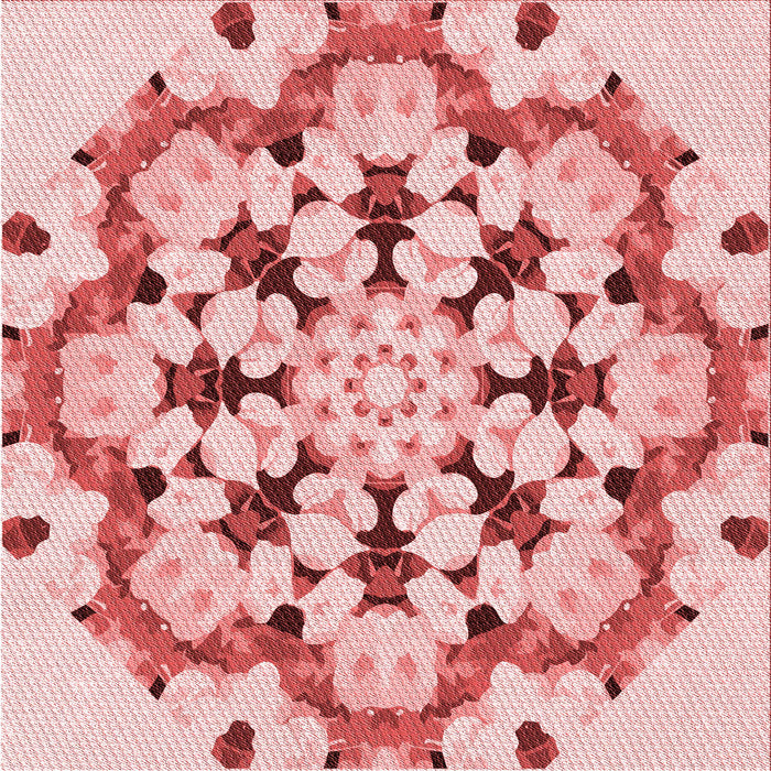 Round Patterned Red Rug, pat1948rd