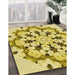 Machine Washable Transitional Dark Golden Brown Rug in a Family Room, wshpat1948yw