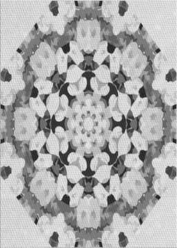 Patterned Platinum Gray Novelty Rug, pat1948