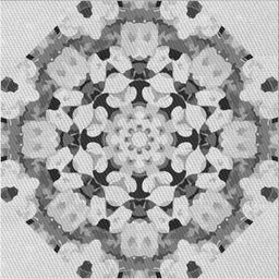 Square Patterned Platinum Gray Novelty Rug, pat1948