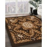 Patterned Black Brown Rug, pat1949org