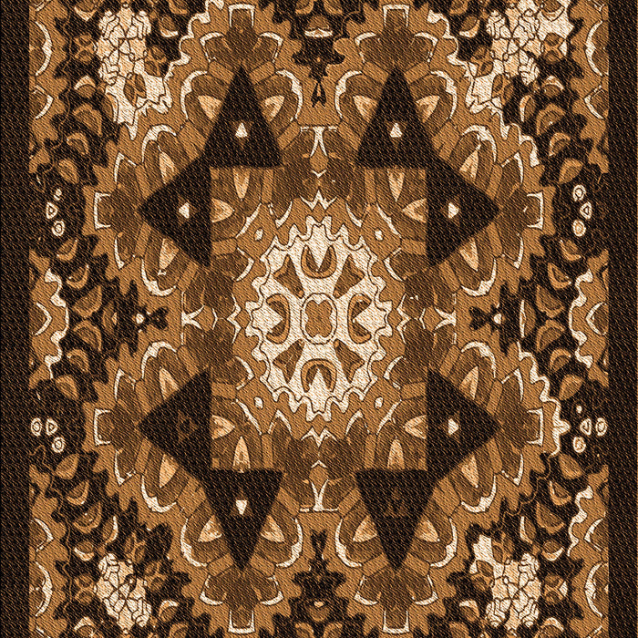 Patterned Black Brown Rug, pat1949org