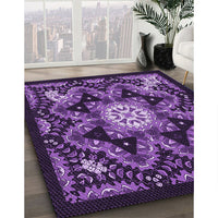 Patterned Purple Rug, pat1949pur