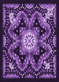 Machine Washable Transitional Purple Rug, wshpat1949pur