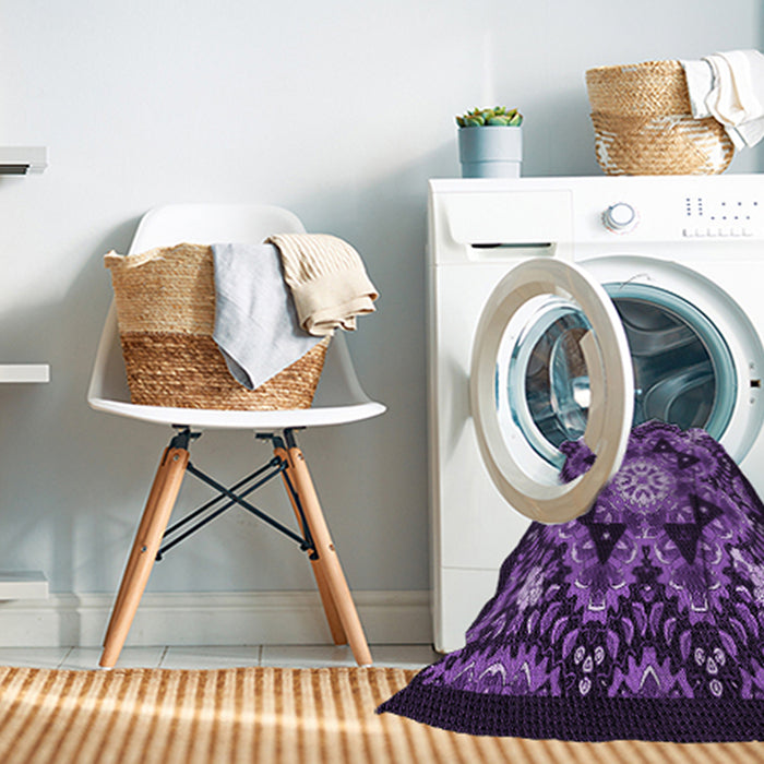 Machine Washable Transitional Purple Rug in a Washing Machine, wshpat1949pur