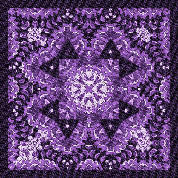 Round Patterned Purple Rug, pat1949pur